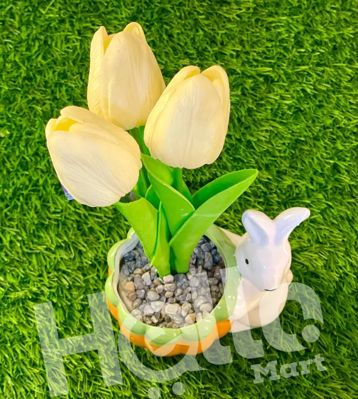 Decorative Artificial Tulip Flower Pot – photo 3