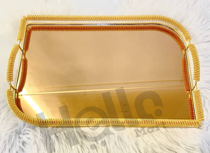 Large Golden Service Tray – photo 3
