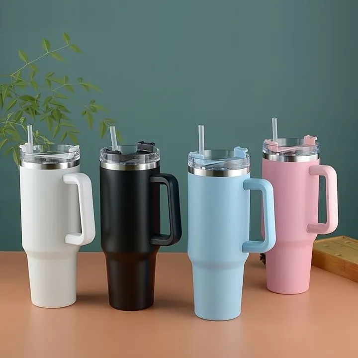 Double Layer Stainless Tumbler with Straw – photo 4