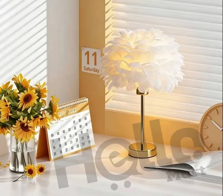 Feather Side Table Lamp – photo 3