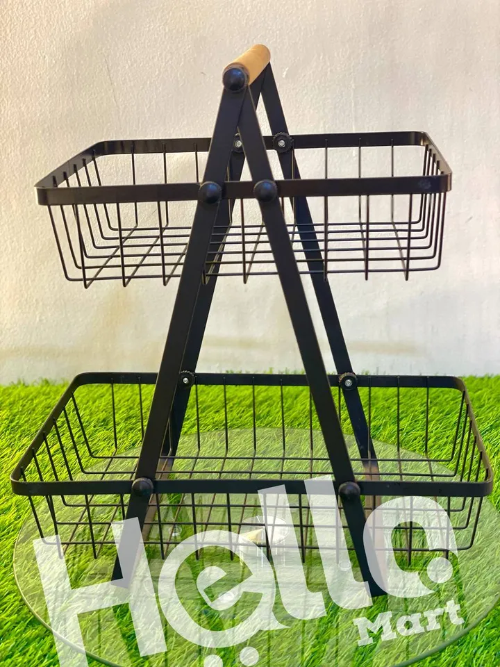 Two-Tier Metal Fruit Basket – photo 3