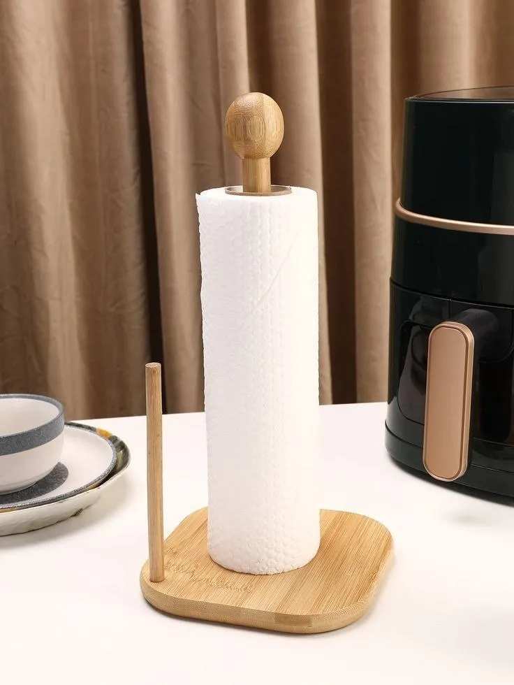 Bamboo Paper Towel and Tissue Stand – photo 3