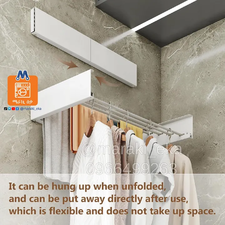 Wall Mounted Foldable Cloth Drying Rack – photo 3