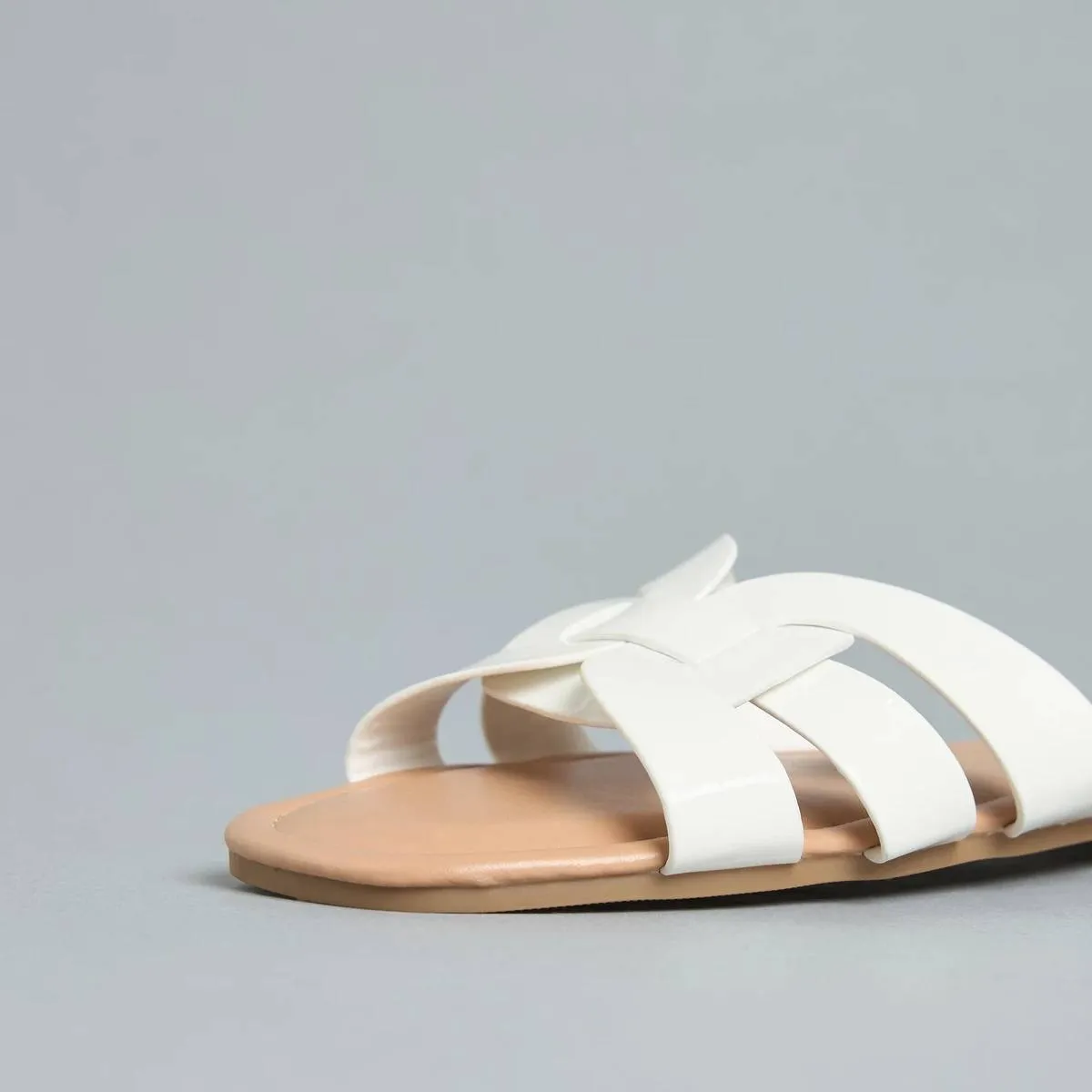 MAX White Slip-On Flat Sandals – photo 3