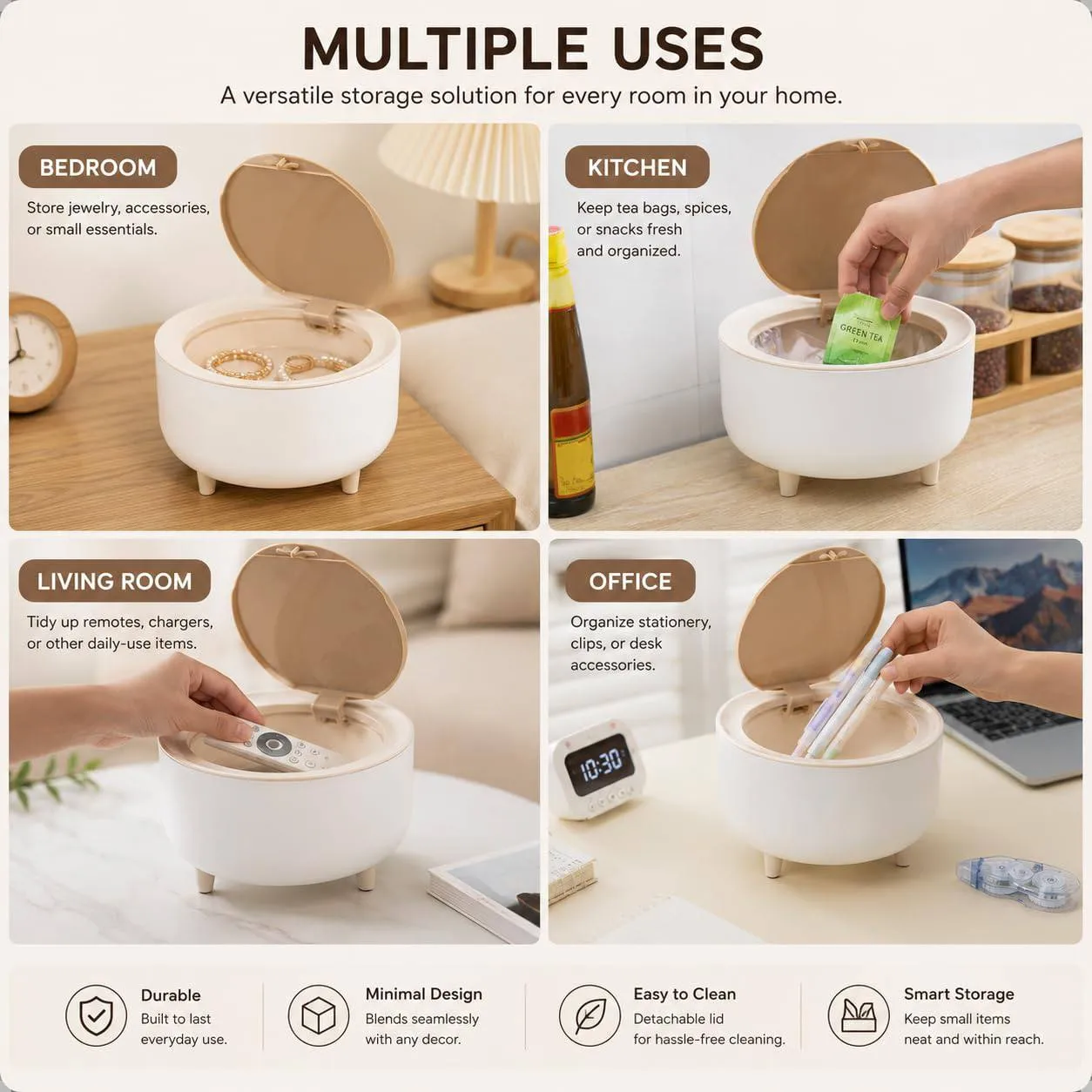 Mini Desktop Waste Bin 2L – photo 4