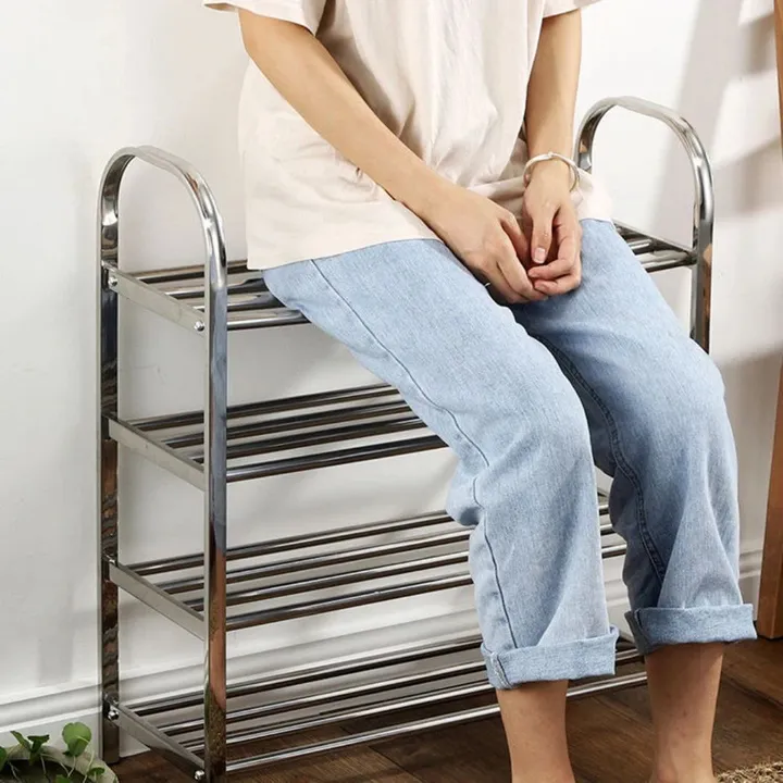 4 Layer Stainless Steel Shoe Rack – photo 4