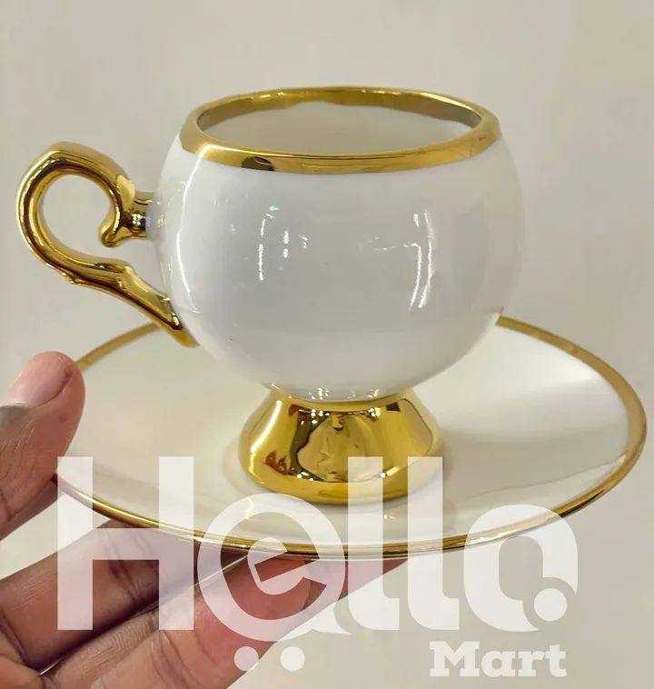 White Gold Coffee Cup Set – photo 3