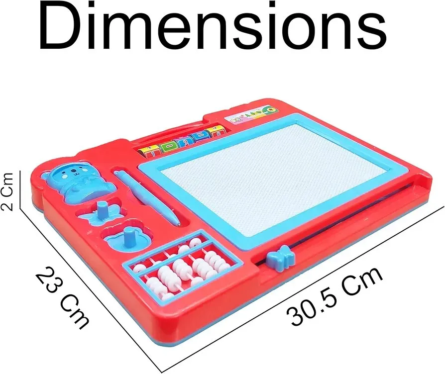 Kids Magnetic Drawing Board with Numbers & Abacus – photo 6