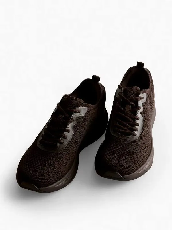 Primark Brown Knitted Lace-Up Trainers – photo 3