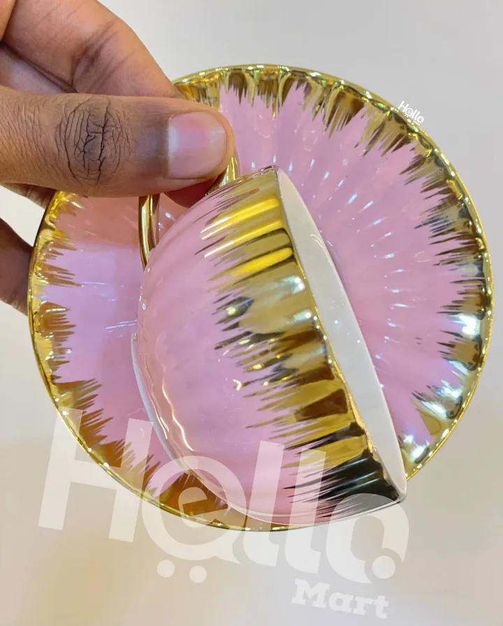 Pink Gold Coffee Cup Set 6 Pieces – photo 3