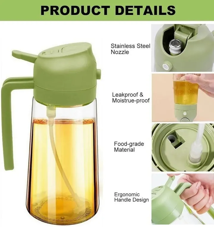 2in1 Oil Spray Dispenser Bottle 600ml – photo 3