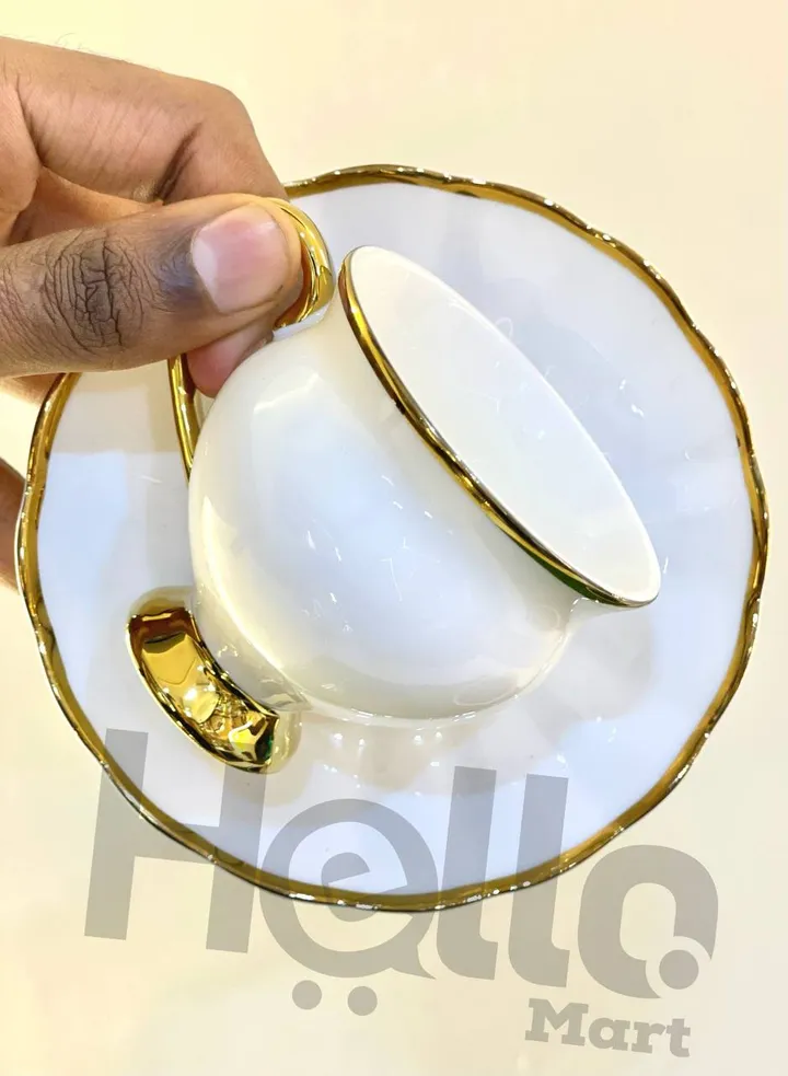 White Gold Coffee Cup Set – photo 3