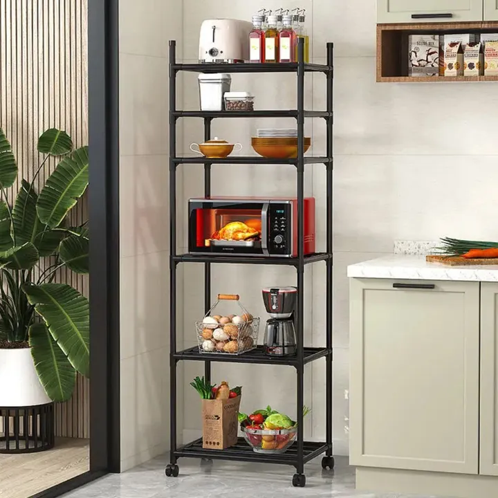 6-Tier Kitchen Storage Rack with Wheels – photo 3