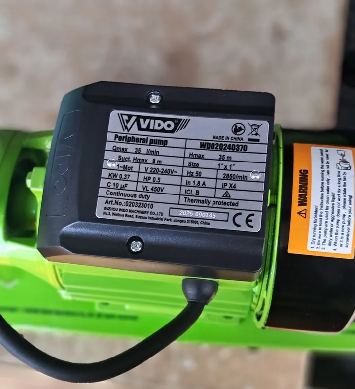 Vido 0.5HP Water Pump – photo 3