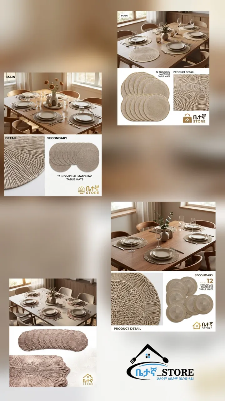 12-Piece Crochet Table Place Mats – photo 5
