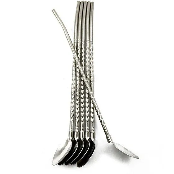 6pcs Reusable Stainless Drinking Straws – photo 4