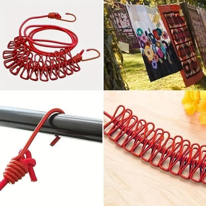 Portable Clothes Drying Rack with Clips – photo 4