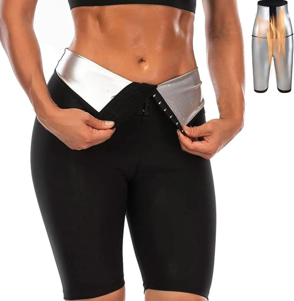 Women's High Waist Sauna Sweat Shorts – photo 3