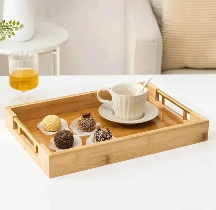 Bamboo Serving Tray Set of 3 – photo 3