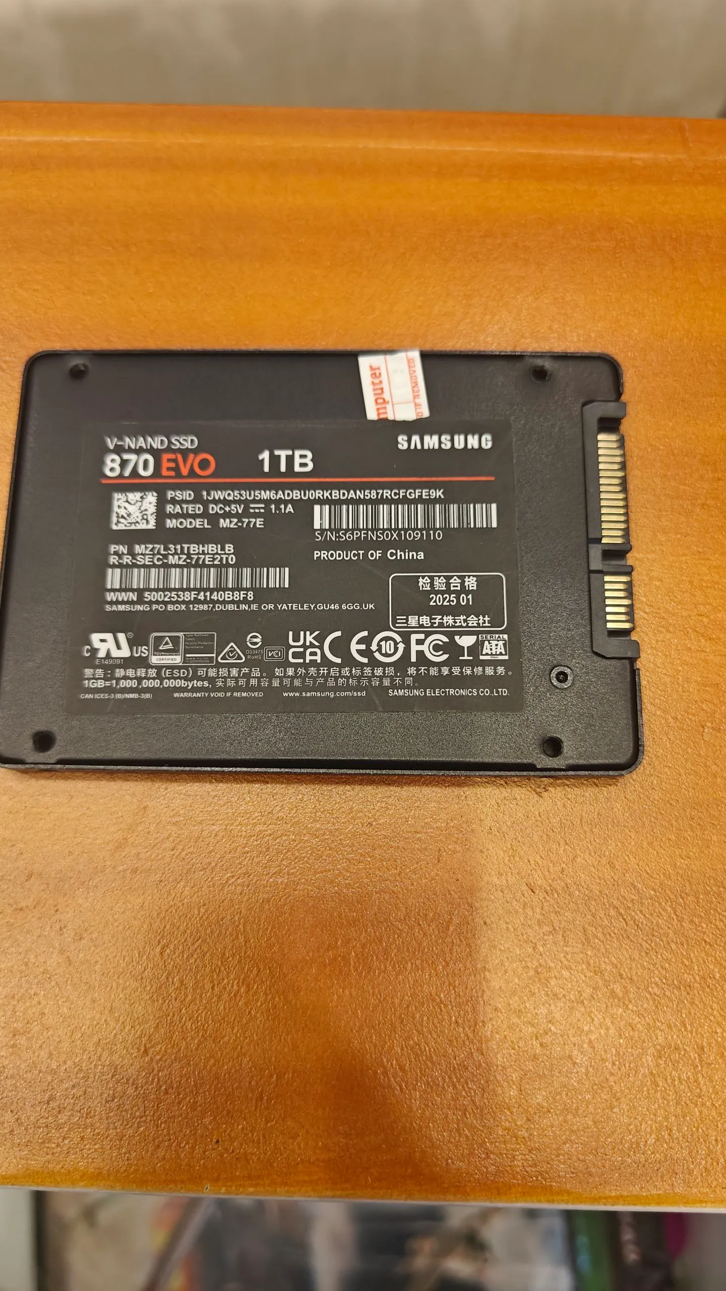 Samsung 870 EVO 1TB SSD – photo 3