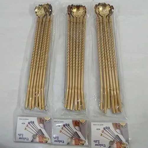 6pcs Reusable Stainless Drinking Straws – photo 6