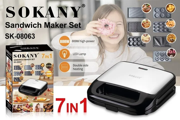 Sokany 7 in 1 Sandwich Maker Set – photo 3
