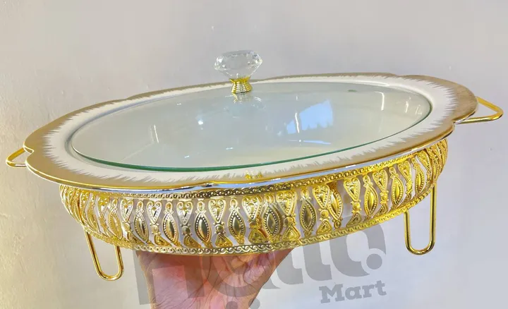 3-Piece Food Serving Dish with Warmer – photo 3