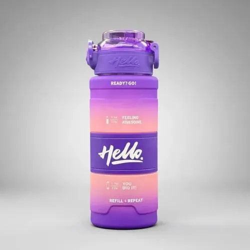 Hello Gradient Water Bottle – photo 5