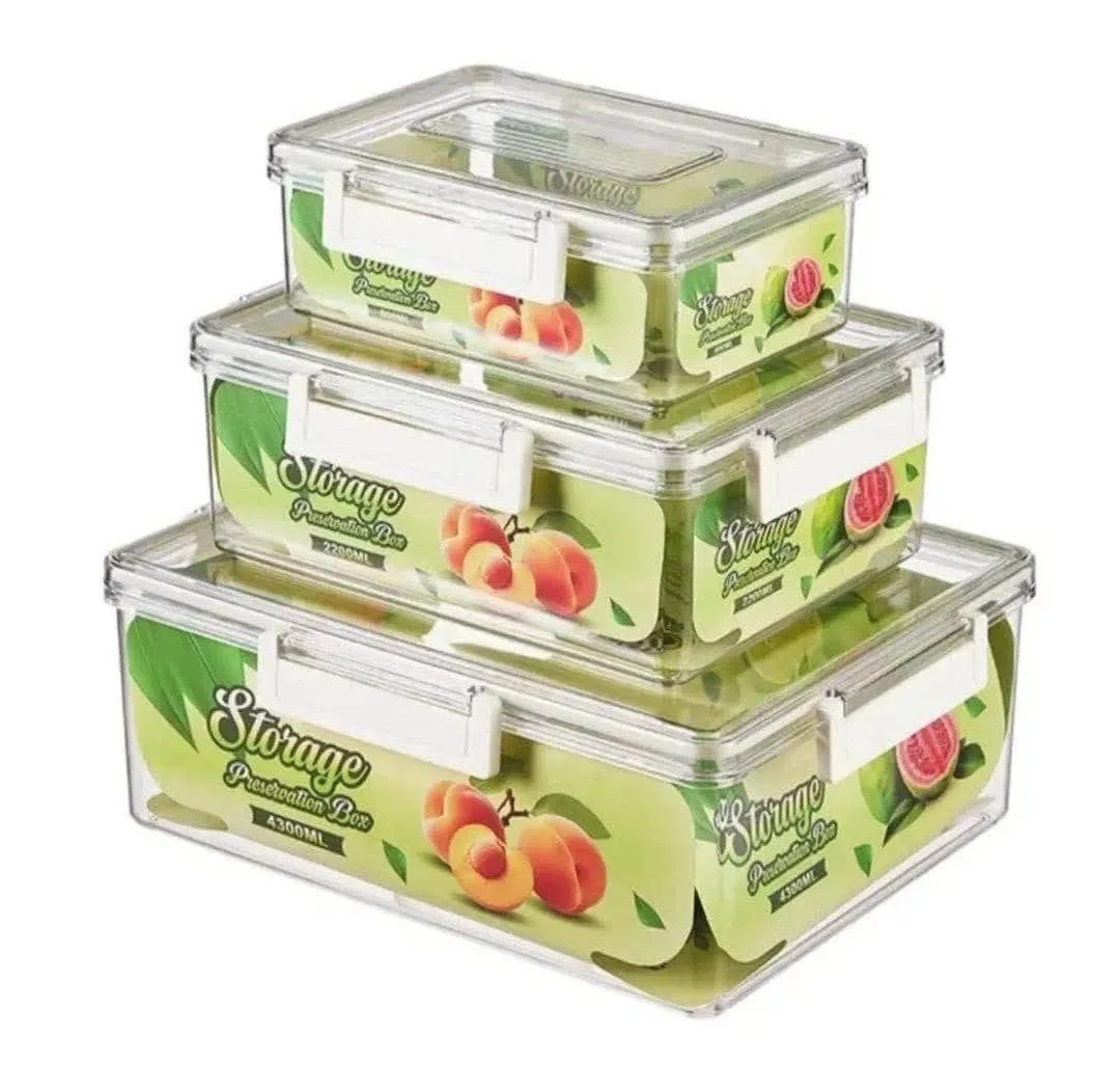 3pcs Acrylic Fridge Organizer Boxes – photo 3