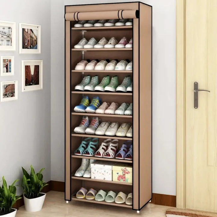 Dust-Proof 9-Tier Shoe Rack – photo 4