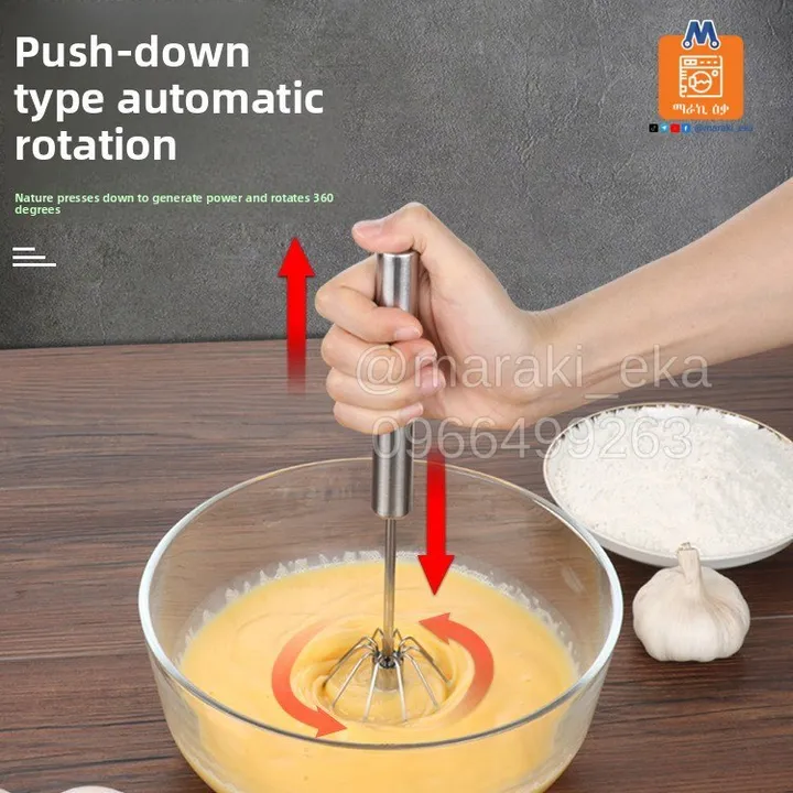 Stainless Steel Semi-Automatic Egg Whisk – photo 4