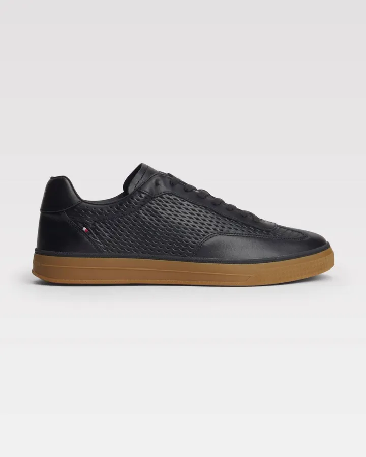 Tommy Hilfiger Black Leather Sneakers – photo 7