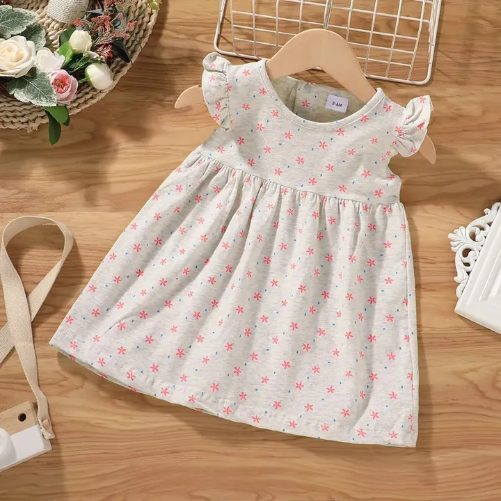 Toddler Girl Floral Ruffled Sleeveless Dress – photo 6