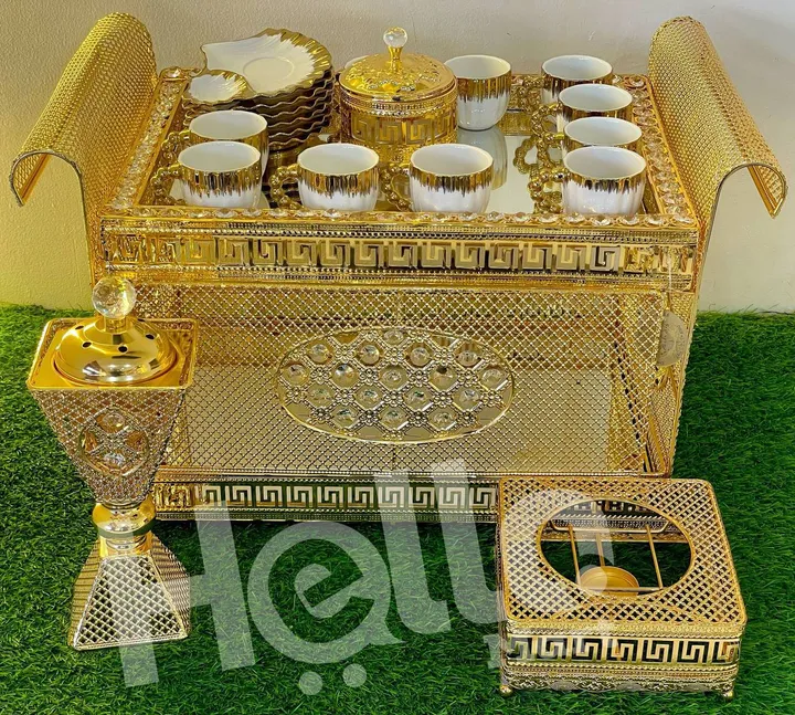 ወርቃማ የቡና ረከቦት ሙሉ ስብስብ – photo 3