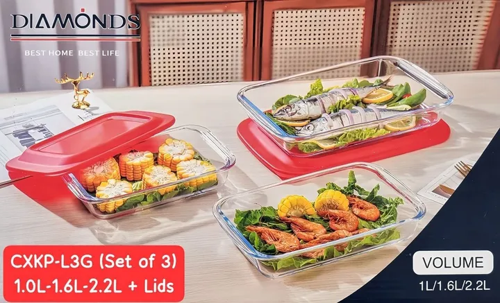 Glass Bakeware Tray 3-Piece Set – photo 5