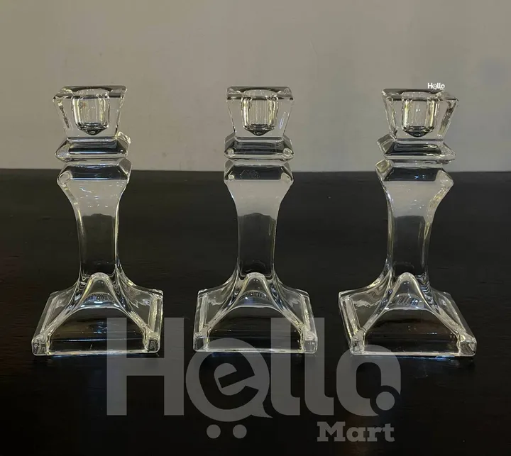 Glass Candle Holder Set of 3 – photo 3