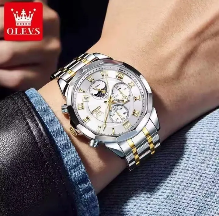 Olevs Stainless Steel Waterproof Watch – photo 3