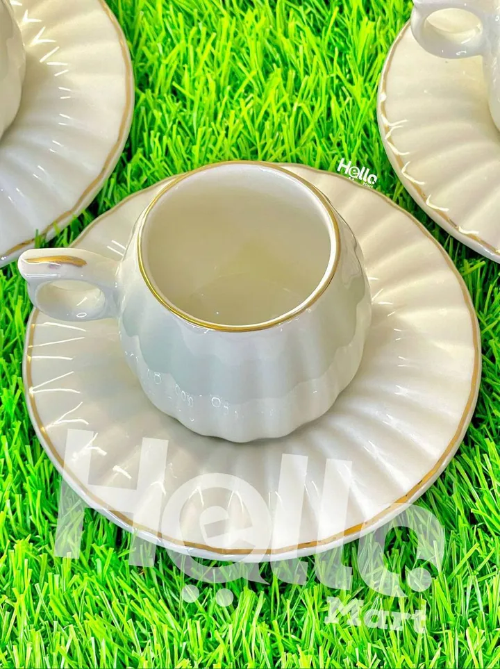 White Coffee Cup Set 6 Pieces – photo 3