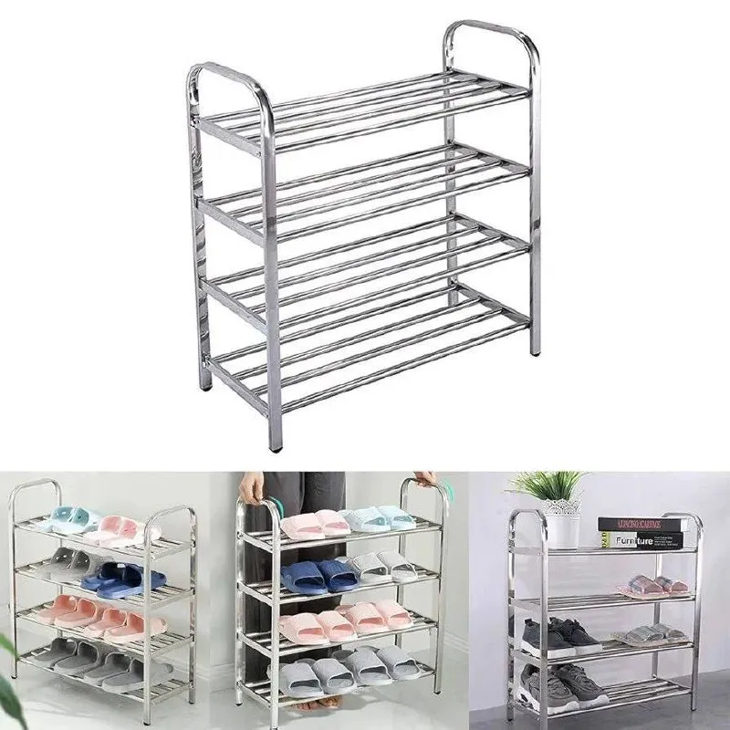 4 Layer Stainless Steel Shoe Rack – photo 4