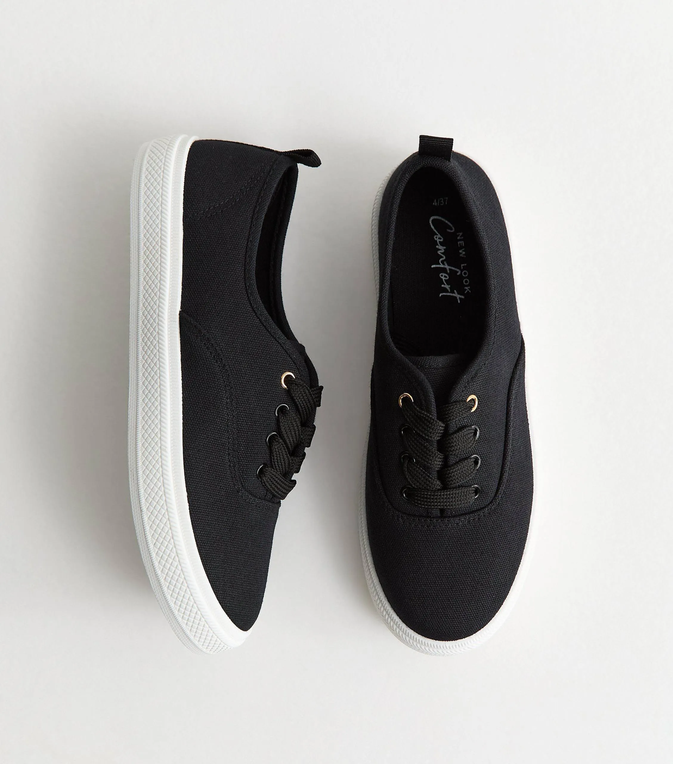 New Look Black Canvas Trainers – photo 3