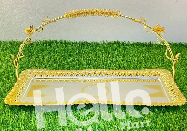 Decorative Gold Cake Serving Tray – photo 3