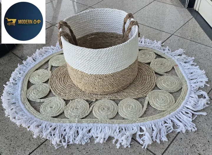 Traditional Coffee Basket and Mat Set – photo 3