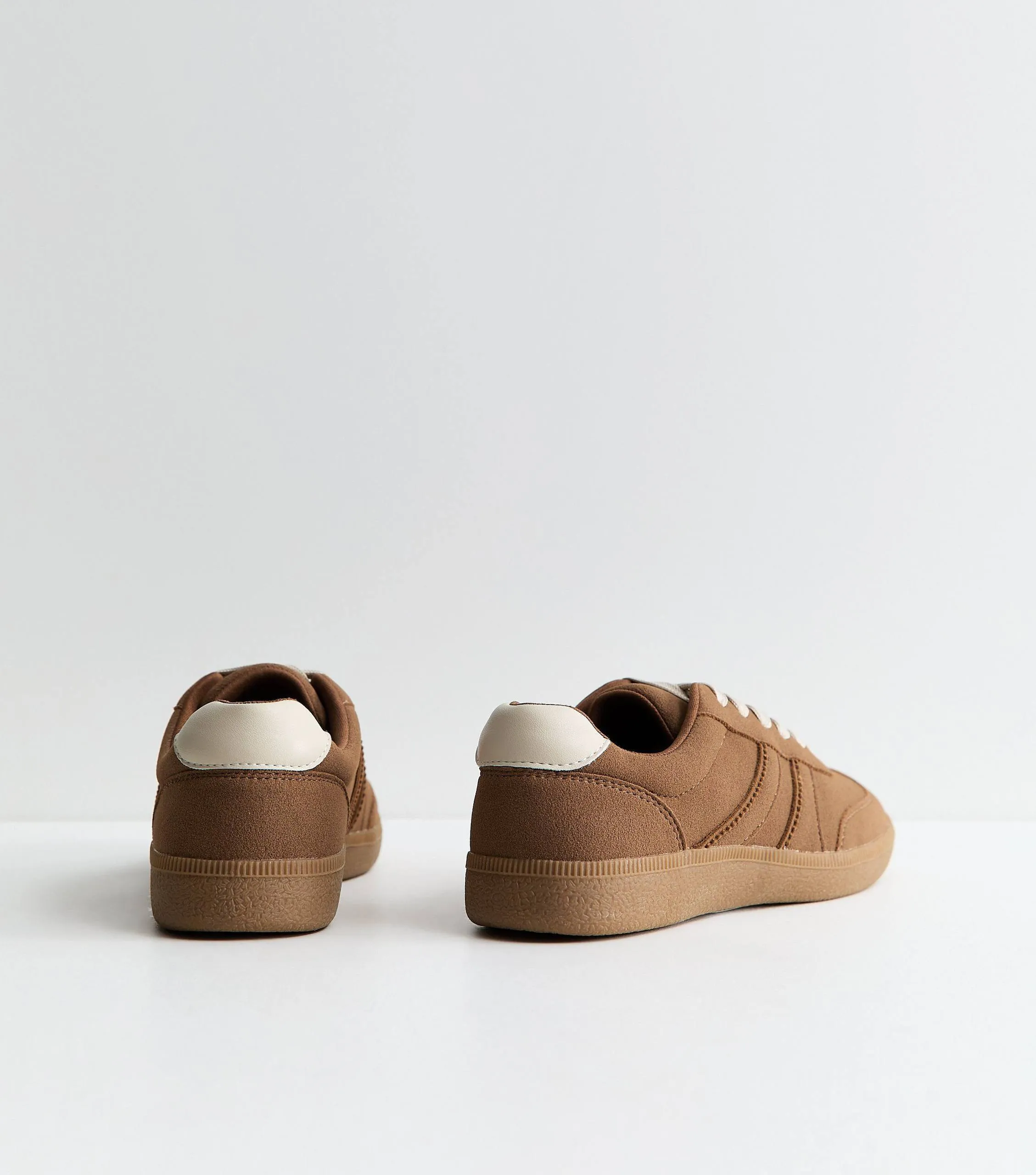 New Look Faux Suede Stripe Trainers – photo 4