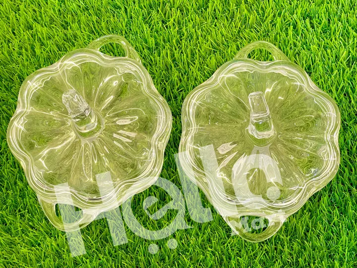 Glass Pumpkin Serving Bowl with Lid – photo 3