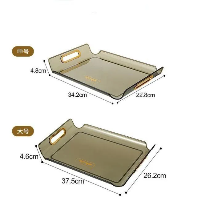 3-Piece Serving Tray Golden Handle – photo 5