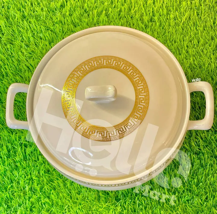White Ceramic Stew Serving Bowl – photo 4