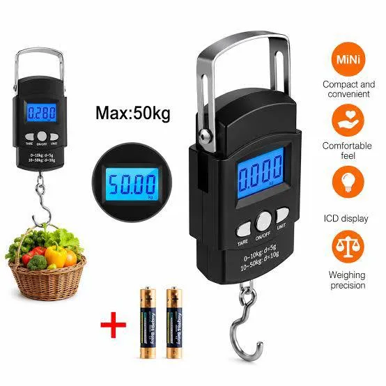 Portable Electronic Hanging Scale WH-A08 – photo 3