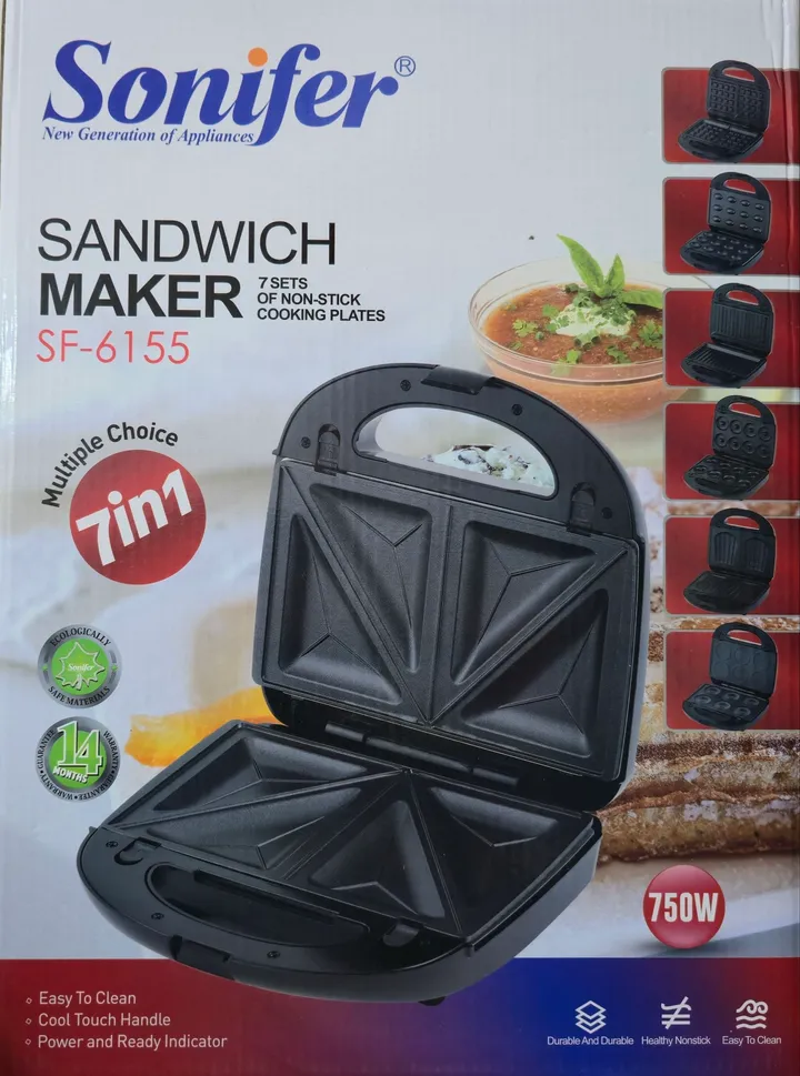 Sonifer Waffle Maker Sandwich Toaster – photo 3
