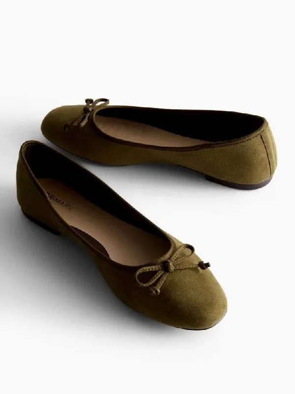 Primark Bow Ballerina Flat Army Green – photo 3