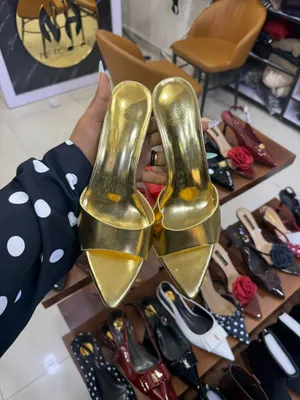Gold High Heel Shoes Size 38